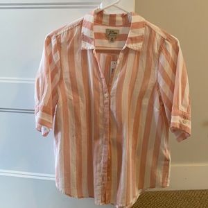 J crew stripes button up top